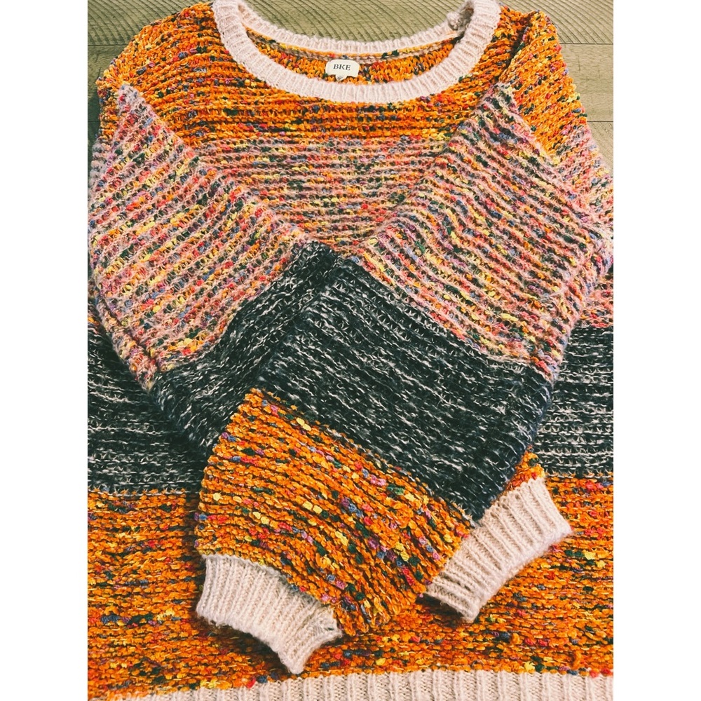 BKE Marled Rainbow Yarn Sweater